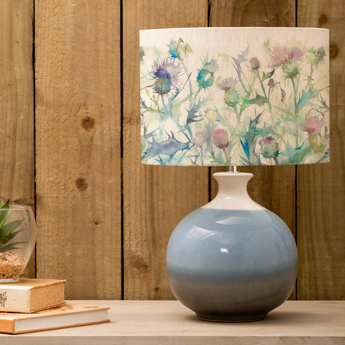 Floral Blue Lighting - Neso  & Cirsium Eva  Complete Table Lamp Sky/Damson Voyage Maison