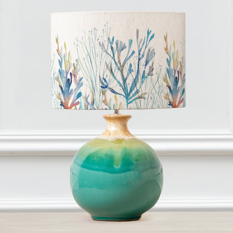 Abstract Blue Lighting - Coral Reef Eva & Neso Complete Table Lamp Aqua/Cobalt Voyage Maison