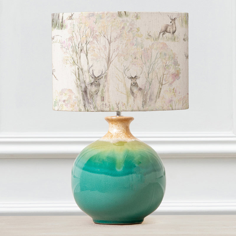 Animal Blue Lighting - Neso  & Enchanted Forest Eva  Complete Table Lamp Aqua/Forest Voyage Maison