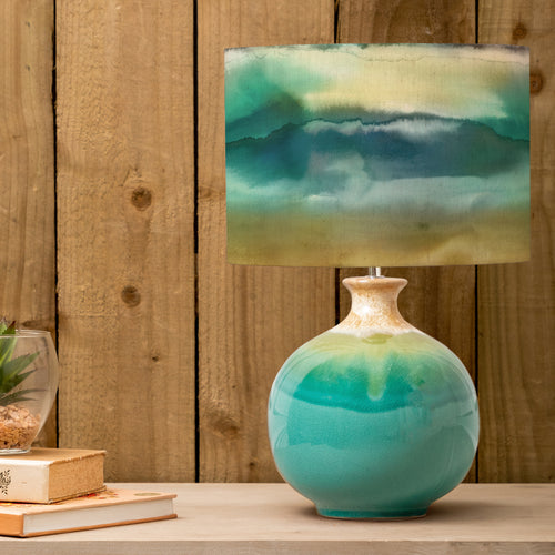 Abstract Blue Lighting - Fjord Eva & Neso Complete Table Lamp Aqua/Jade Voyage Maison