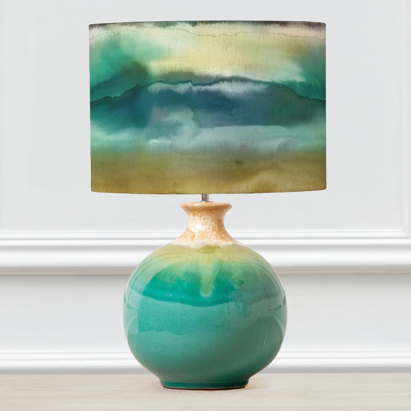 Abstract Blue Lighting - Fjord Eva & Neso Complete Table Lamp Aqua/Jade Voyage Maison