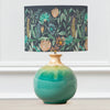 Floral Blue Lighting - Fortazela Eva & Neso Complete Table Lamp Aqua/Sapphire Voyage Maison