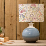 Floral Blue Lighting - Hedgerow Eva & Neso Complete Table Lamp Sky/Linen Voyage Maison