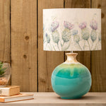 Floral Blue Lighting - Neso  & Thistle Glen Eva  Complete Table Lamp Aqua/Linen Voyage Maison