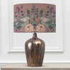 Floral Gold Lighting - Olywn  & Ahura Eva  Complete Table Lamp Glass/Mauve Voyage Maison