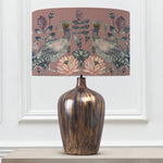 Floral Gold Lighting - Olywn  & Ahura Eva  Complete Table Lamp Glass/Mauve Voyage Maison