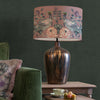 Floral Gold Lighting - Olywn  & Ahura Eva  Complete Table Lamp Glass/Mauve Voyage Maison