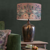 Floral Gold Lighting - Ahura Eva & Olywn Complete Table Lamp Glass/Mauve Voyage Maison