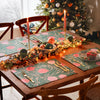 Floral Green Kitchen - Pomegranate Trending Table Runner + Placemat Green Paoletti