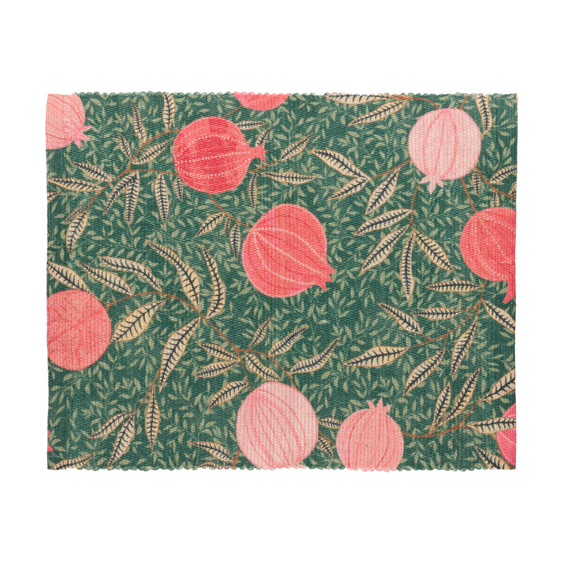 Floral Green Kitchen - Pomegranate Trending Table Runner + Placemat Green Paoletti