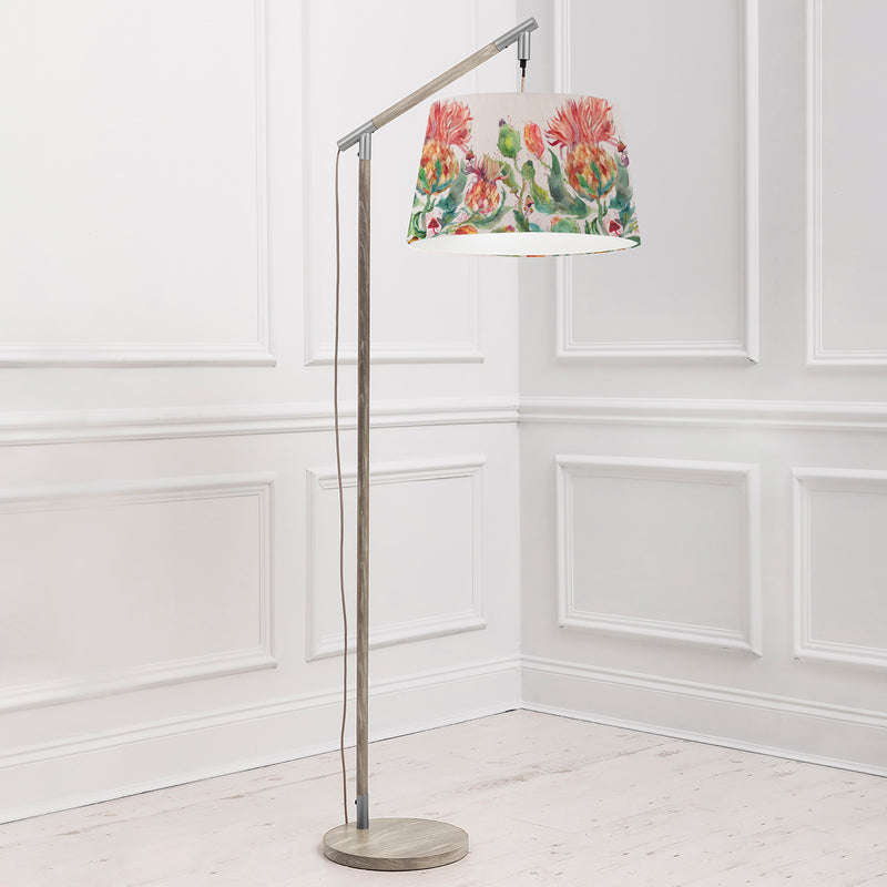 Floral Grey Lighting - Enchanting Thistle Quintus Taper & Quintus Complete Floor Lamp Grey/Marigold Voyage Maison