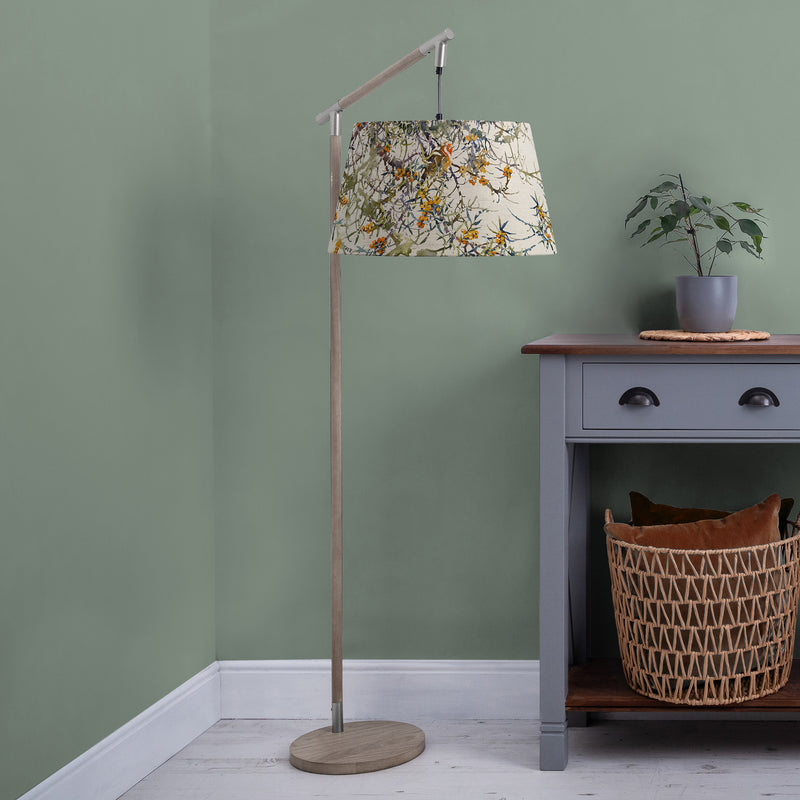 Floral Grey Lighting - Hawthorn Quintus Taper & Quintus Complete Floor Lamp Grey/Olive Darren Woodhead