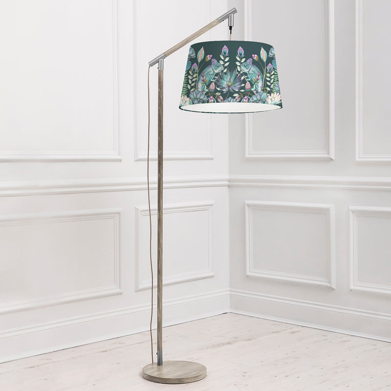 Floral Grey Lighting - Osawi Quintus Taper & Quintus Complete Floor Lamp Grey/Emerald Voyage Maison