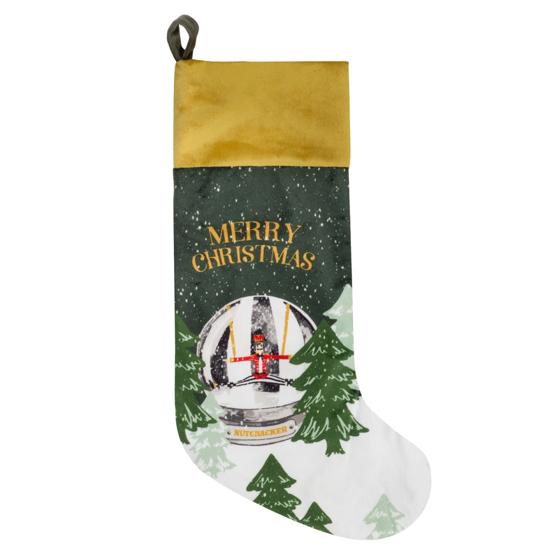 Showtime Printed Velvet Xmas Stocking + Sack Multicolour