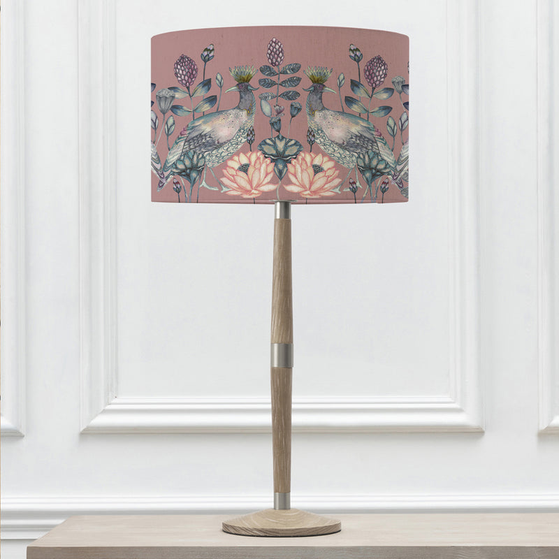 Floral Grey Lighting - Solensis Tall & Ahura Eva  Complete Table Lamp Grey/Mauve Voyage Maison