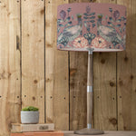 Floral Grey Lighting - Solensis Tall & Ahura Eva  Complete Table Lamp Grey/Mauve Voyage Maison