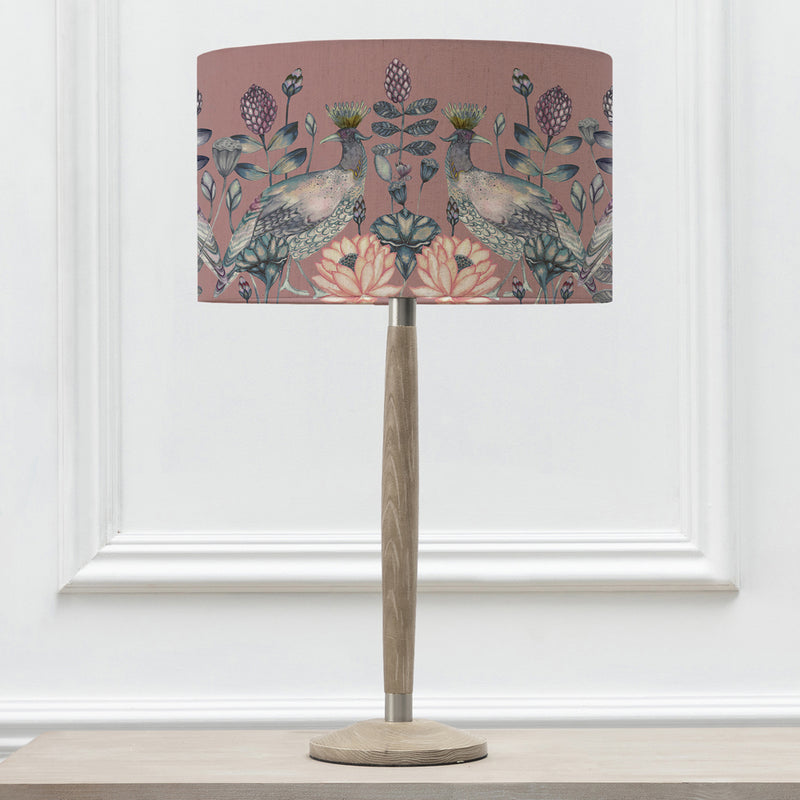 Floral Grey Lighting - Solensis Small & Ahura Eva  Complete Table Lamp Grey/Mauve Voyage Maison