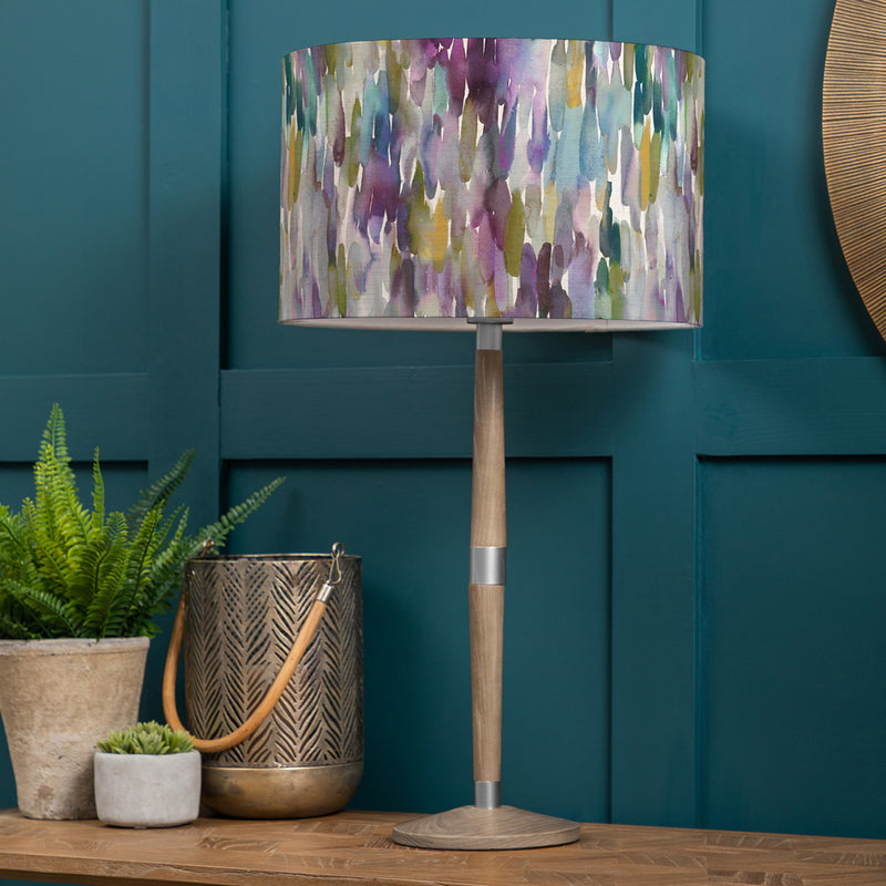 Abstract Grey Lighting - Solensis  & Azima Eva  Complete Table Lamp Grey/Indigo Voyage Maison