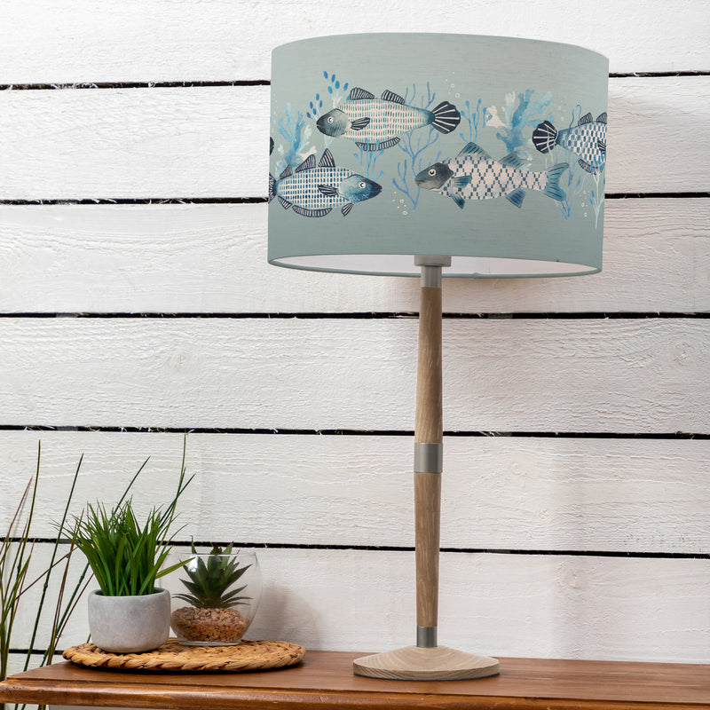 Animal Grey Lighting - Barbeau Eva & Solensis Complete Table Lamp Grey/Seafoam Voyage Maison