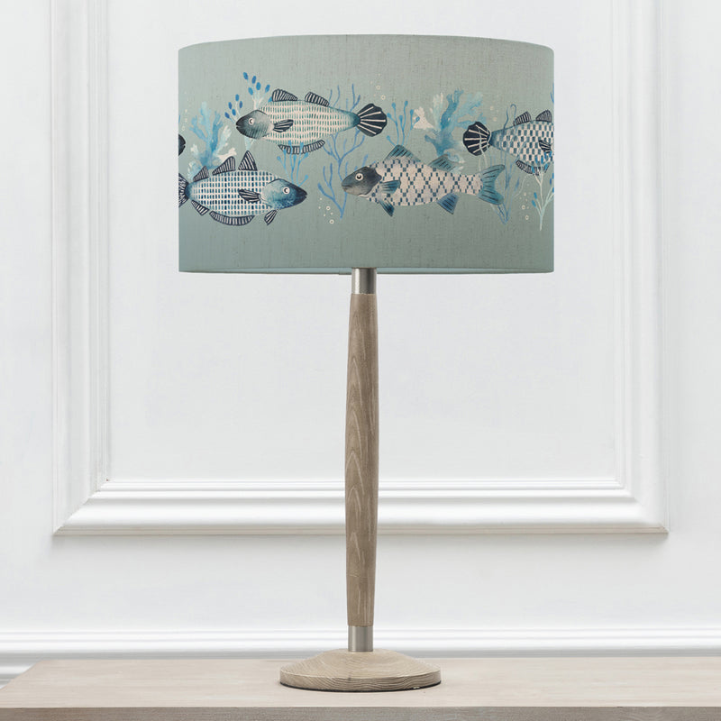 Animal Grey Lighting - Solensis Small & Barbeau Eva  Complete Table Lamp Grey/Seafoam Voyage Maison