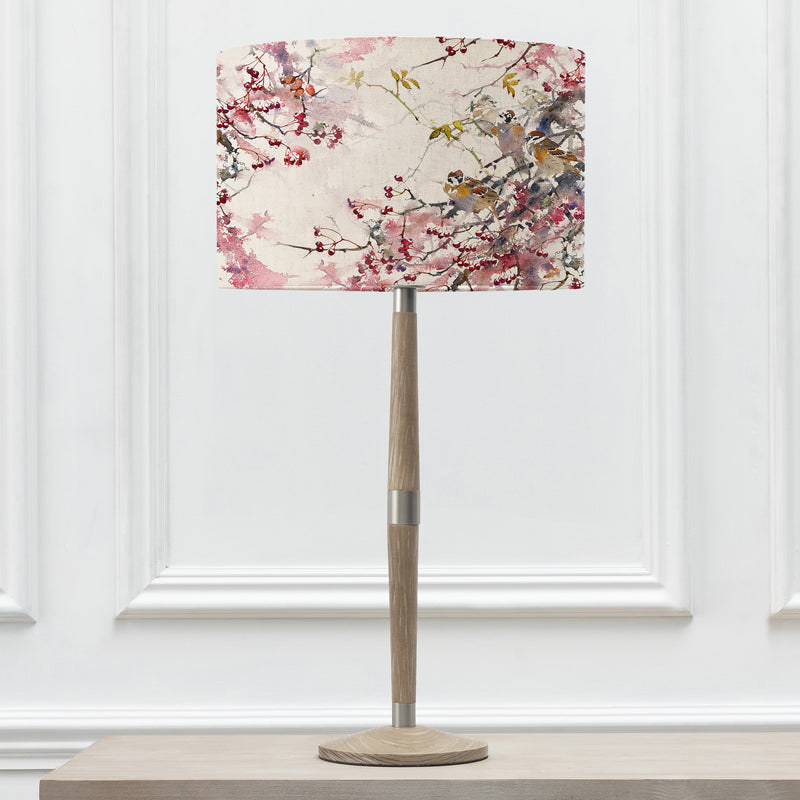 Floral Grey Lighting - Brushwood Eva & Solensis Complete Table Lamp Grey/Blossom Darren Woodhead