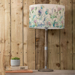 Floral Grey Lighting - Cirsium Eva & Solensis Complete Table Lamp Grey/Damson Voyage Maison