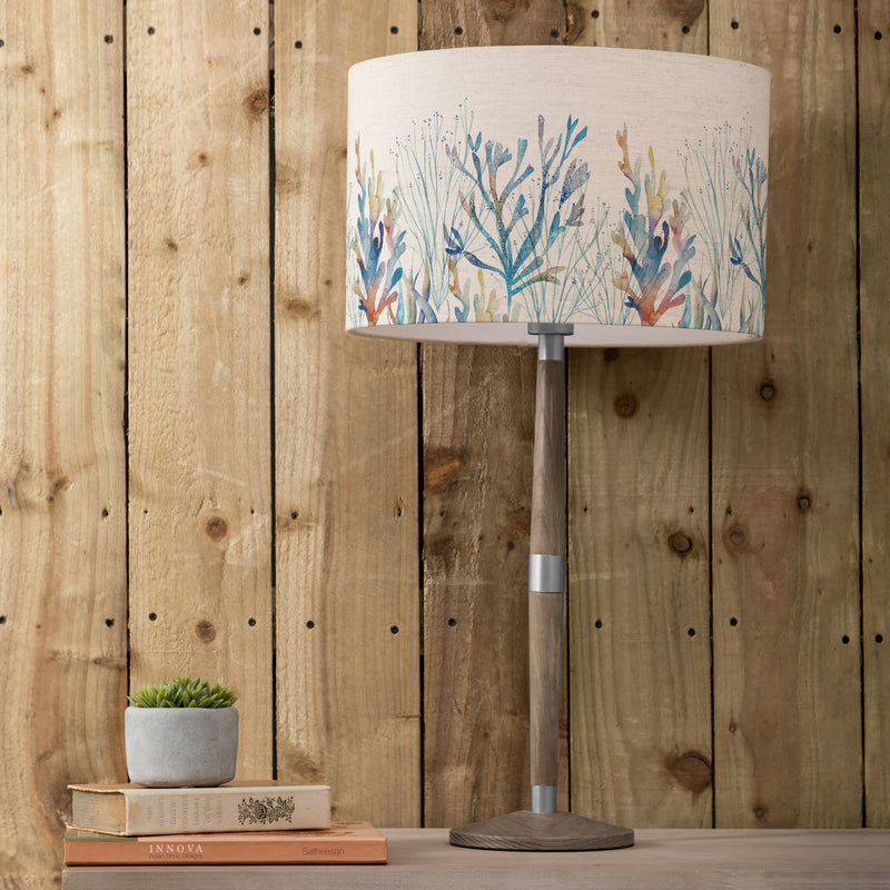 Abstract Grey Lighting - Coral Reef Eva & Solensis Complete Table Lamp Grey/Cobalt Voyage Maison