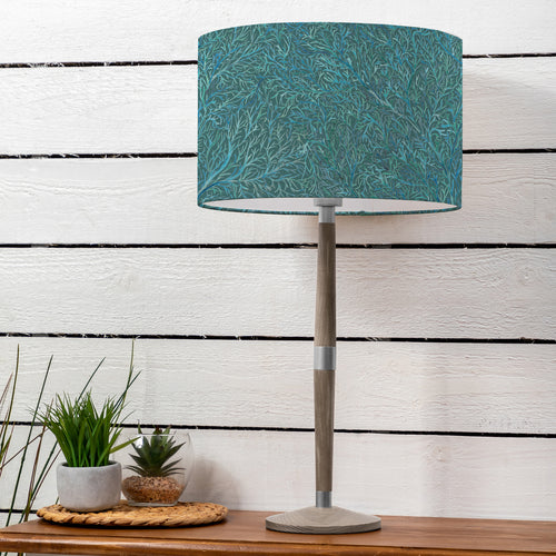 Floral Blue Lighting - Coressa Eva & Solensis Complete Table Lamp Teal Voyage Maison