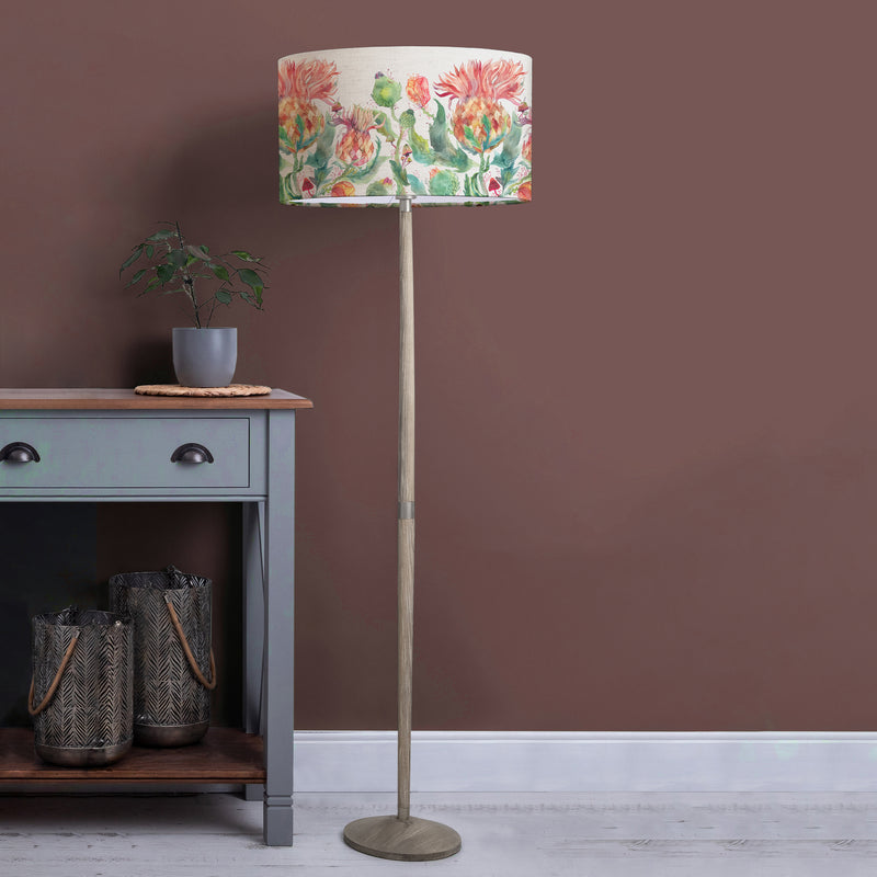 Floral Grey Lighting - Enchanting Thistle Eva & Solensis Complete Floor Lamp Grey/Marigold Voyage Maison