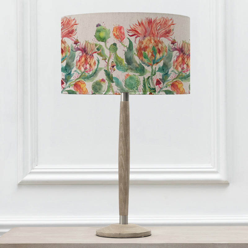 Floral Grey Lighting - Enchanting Thistle Eva & Solensis Complete Table Lamp Grey/Marigold Voyage Maison