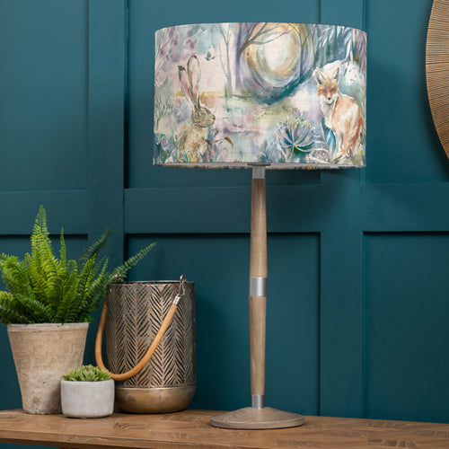 Animal Grey Lighting - Fox And Hare Eva & Solensis Complete Table Lamp Grey/Linen Voyage Maison