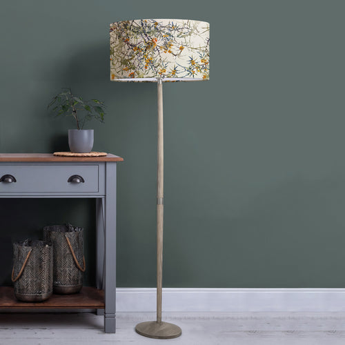 Floral Grey Lighting - Hawthorn Eva & Solensis Complete Floor Lamp Grey/Olive Darren Woodhead