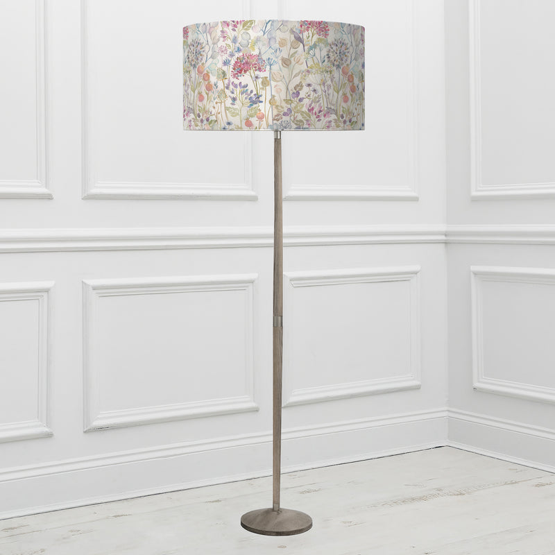 Floral Grey Lighting - Hedgerow Eva & Solensis Complete Floor Lamp Grey/Linen Voyage Maison