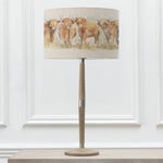 Animal Grey Lighting - Solensis  & Highland Cattle Eva  Complete Table Lamp Grey/Linen Voyage Maison