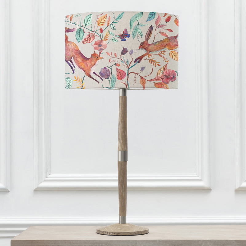 Animal Grey Lighting - Leaping Into The Fauna Eva & Solensis Complete Table Lamp Grey/Linen Voyage Maison