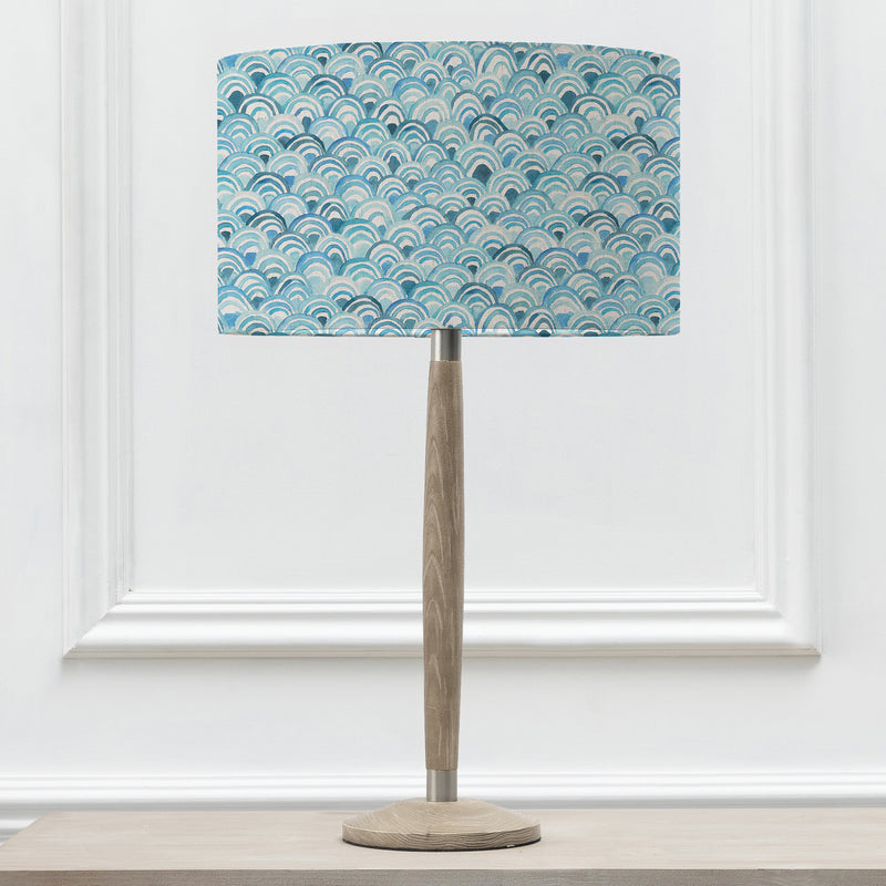 Geometric Blue Lighting - Melia Eva & Solensis Complete Table Lamp Glacier Voyage Maison