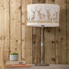 Animal Grey Lighting - Moorland Stag Eva & Solensis Complete Table Lamp Grey/Linen Voyage Maison