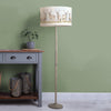 Animal Grey Lighting - Moorland Stag Eva & Solensis Complete Floor Lamp Grey/Linen Voyage Maison