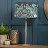 Floral Grey Lighting - Osawi Eva & Solensis Complete Table Lamp Grey/Emerald Voyage Maison