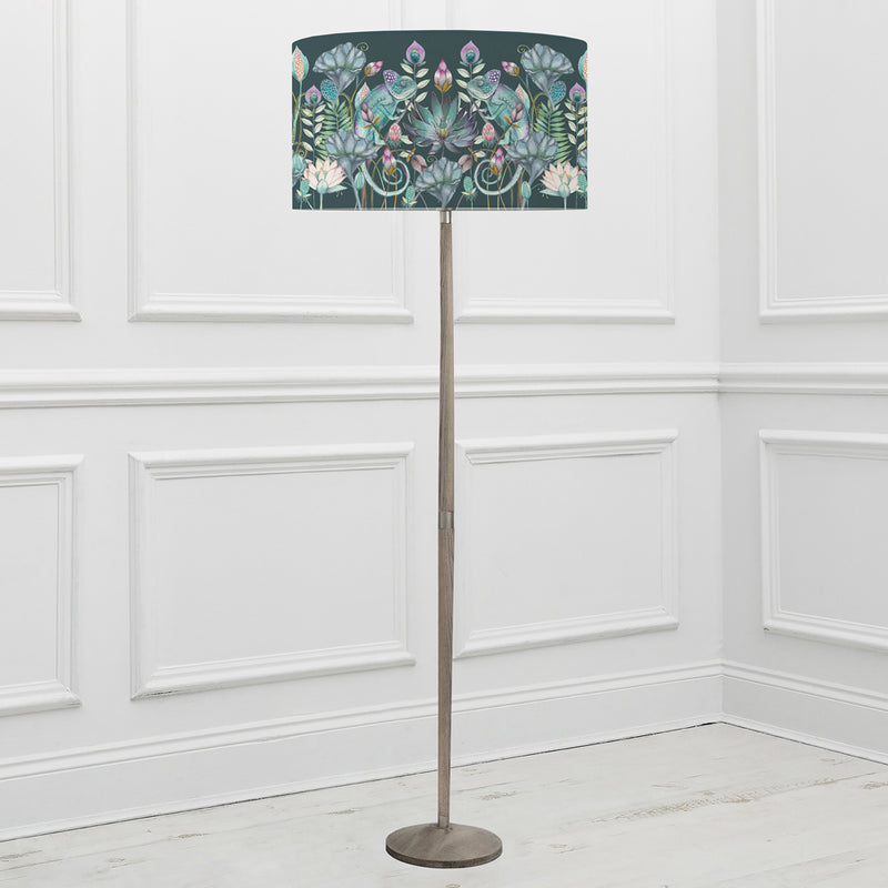 Floral Grey Lighting - Solensis  & Osawi Eva  Complete Floor Lamp Grey/Emerald Voyage Maison