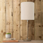 Plain Grey Lighting - Solensis Small & Plain Anna  Complete Table Lamp Grey/Linen Additions