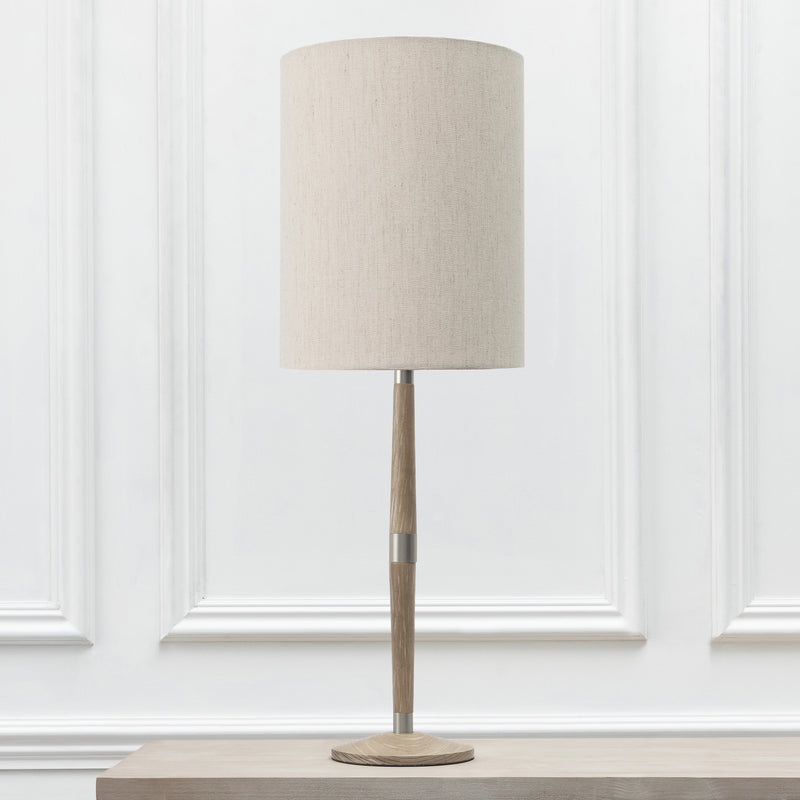 Plain Grey Lighting - Plain Anna & Solensis Complete Table Lamp Grey/Linen Additions