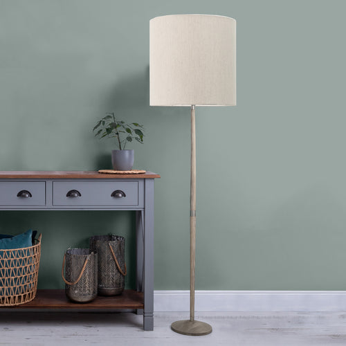 Plain Grey Lighting - Solensis  & Plain Anna  Complete Floor Lamp Grey/Linen Additions