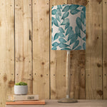 Floral Grey Lighting - Solensis Small & Rowan Anna  Complete Table Lamp Grey/Aqua Additions