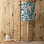 Floral Grey Lighting - Rowan Anna & Solensis Complete Table Lamp Grey/Aqua Additions