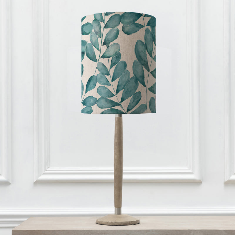 Floral Grey Lighting - Rowan Anna & Solensis Complete Table Lamp Grey/Aqua Additions