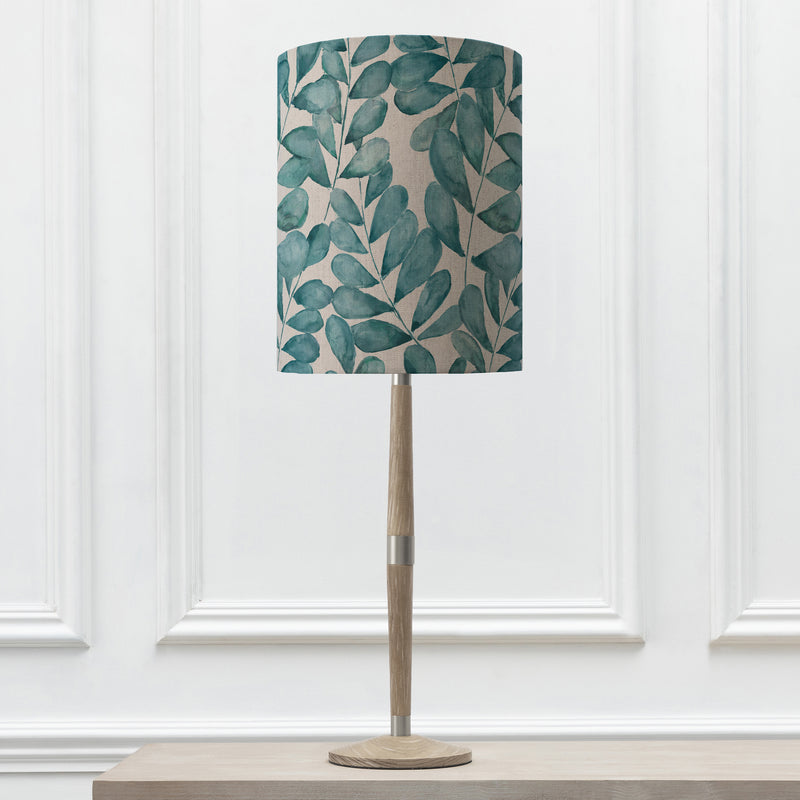 Floral Grey Lighting - Rowan Anna & Solensis Complete Table Lamp Grey/Aqua Additions