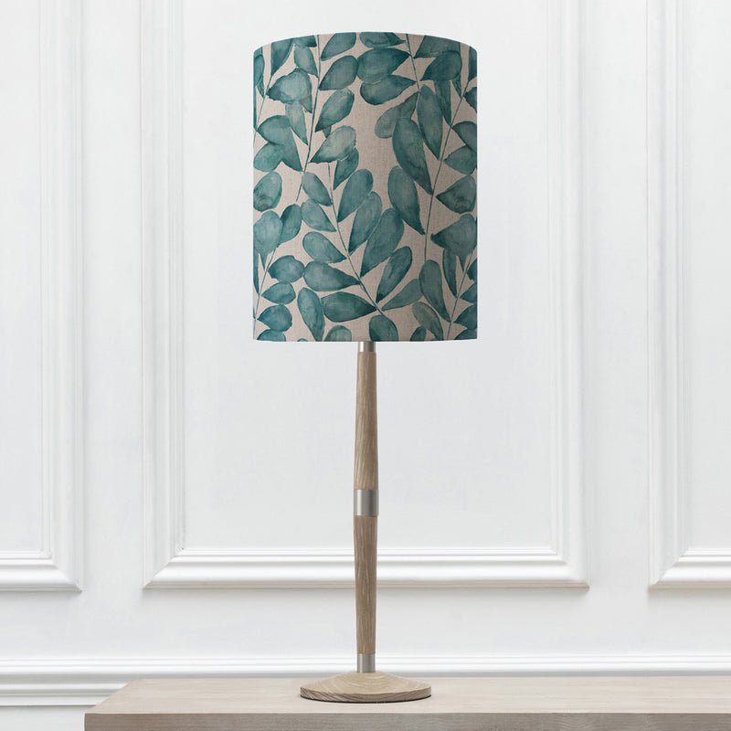 Floral Grey Lighting - Solensis Tall & Rowan Anna  Complete Table Lamp Grey/Aqua Additions