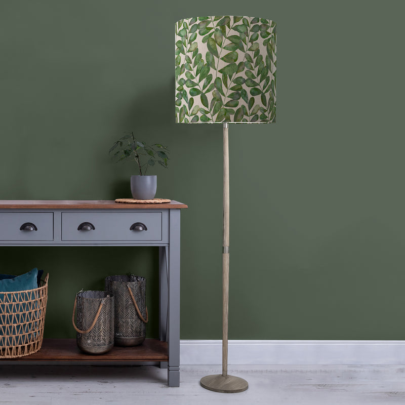 Floral Grey Lighting - Rowan Anna & Solensis Complete Floor Lamp Grey/Apple Additions