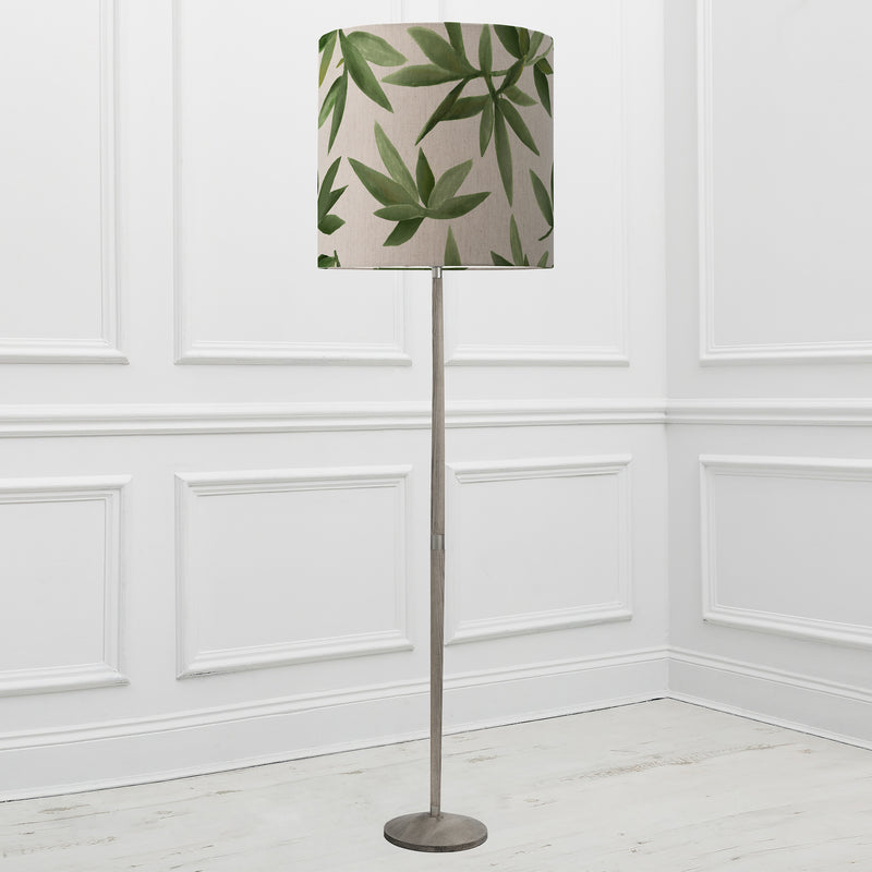 Floral Grey Lighting - Silverwood Anna & Solensis Complete Floor Lamp Grey/Apple Additions